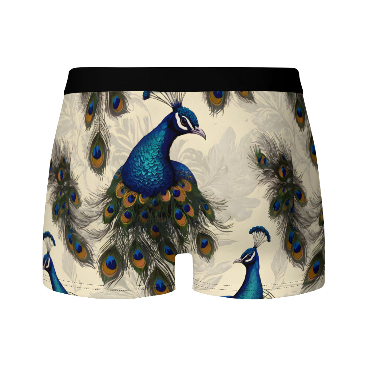 Peacock Design Men's Underwear (Front and Back Design)丨Polyester