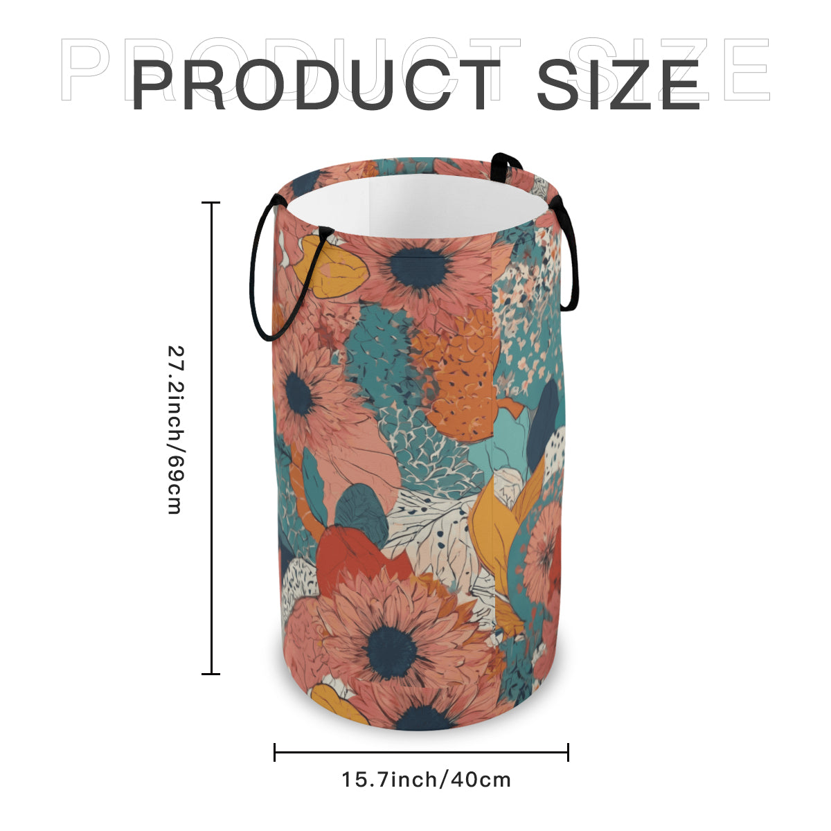 Awesome Floral Large Capacity Foldable Laundry Basket | Polyester