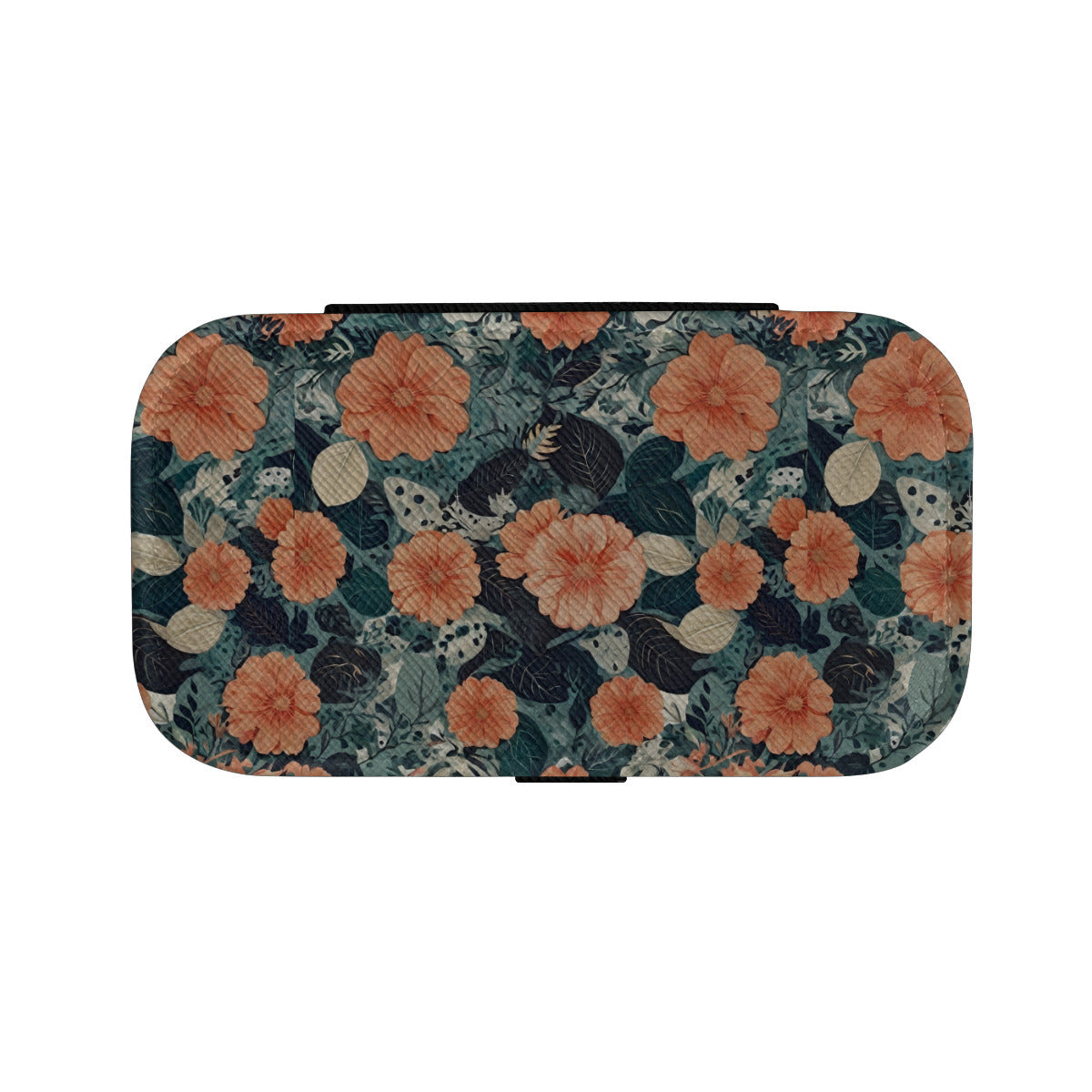 Floral Red Personalized Portable Jewelry Box | PU