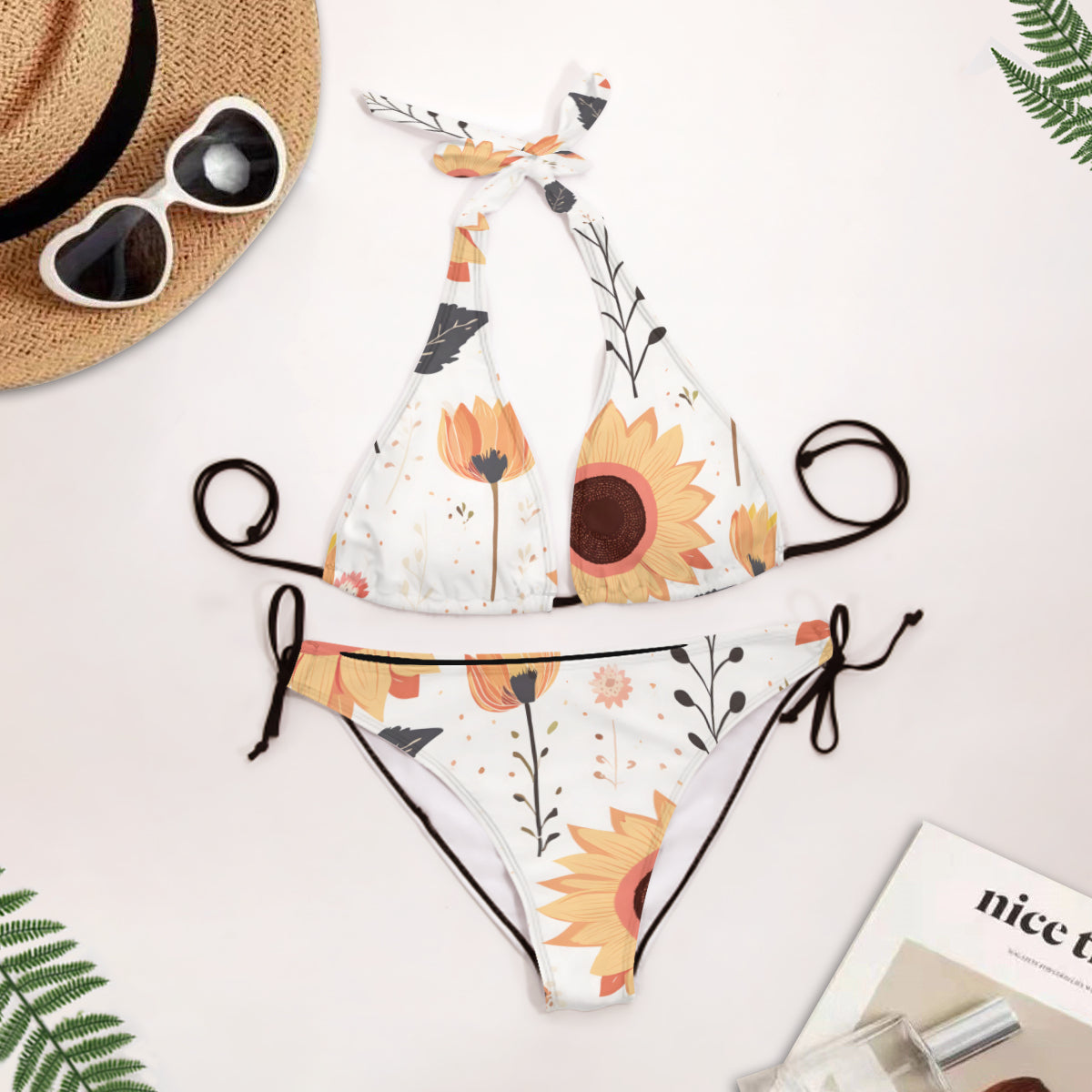 Beautiful Floral Bikini Swimsuit