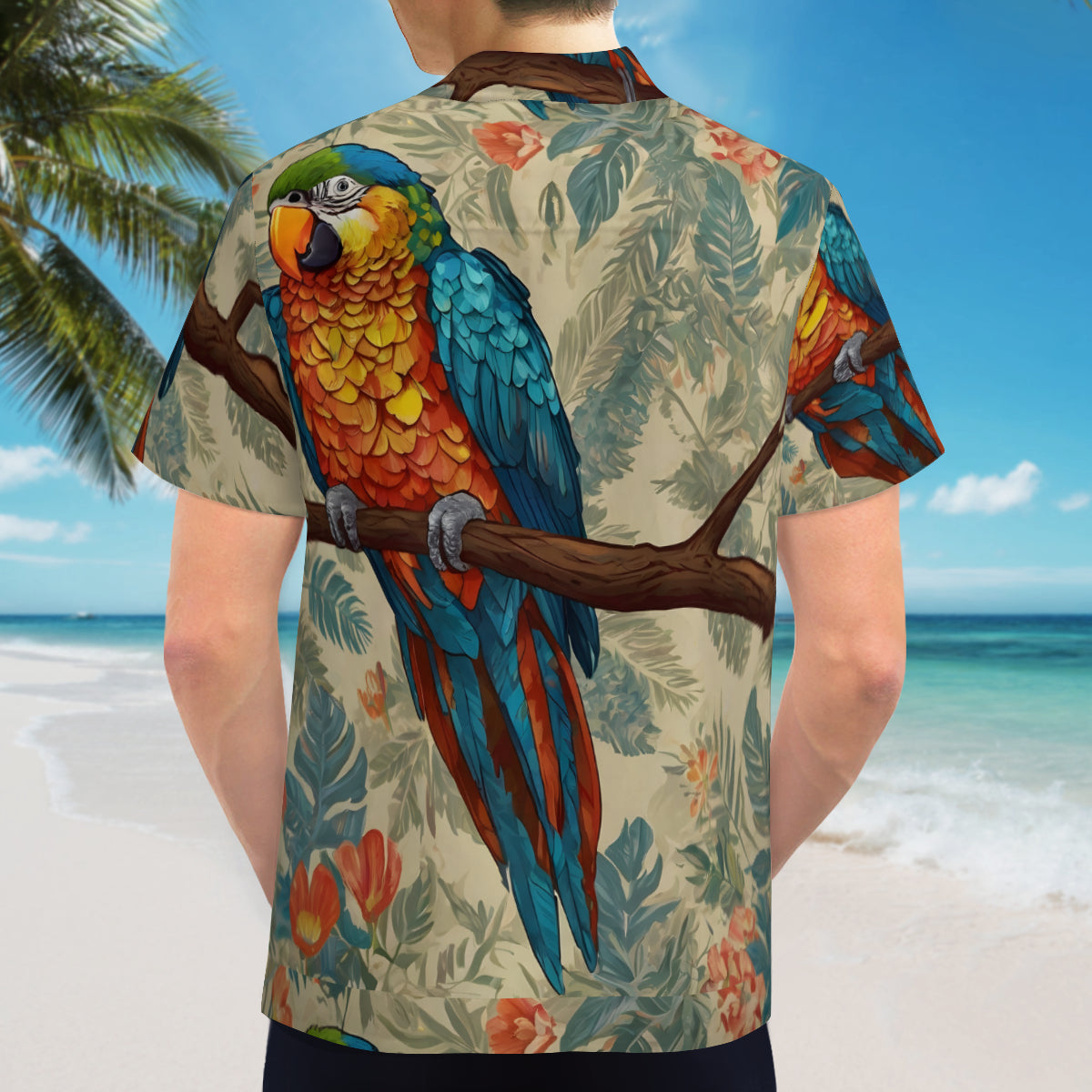 Parrot Design Hawaiian Shirt | Polyester