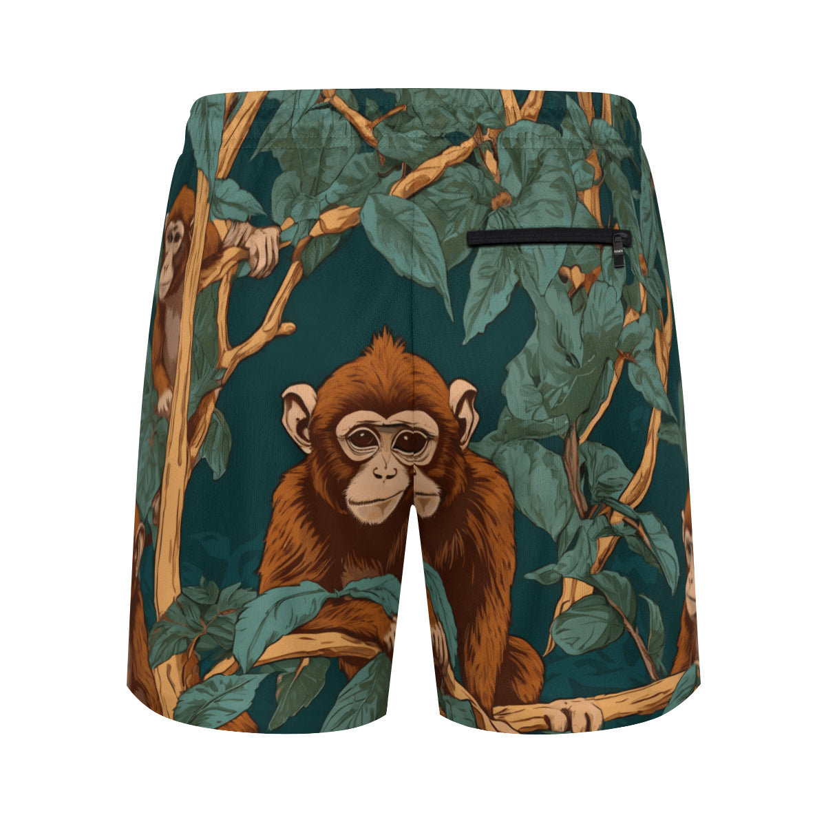 Monkey Vibes Men's Casual Shorts Double-Layer Sports Beach Shorts