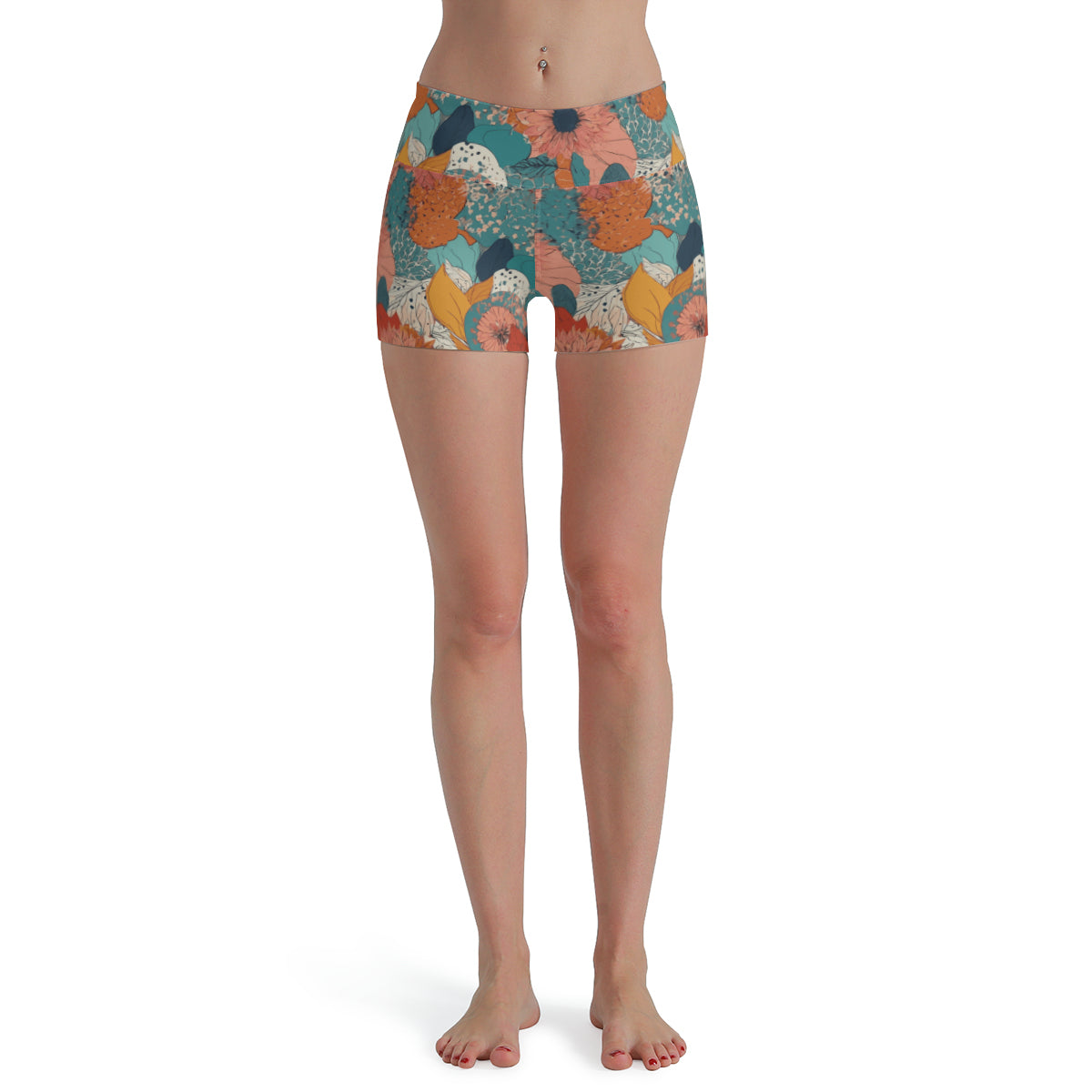 Awesome Floral Women's Yoga Shorts| Polyester