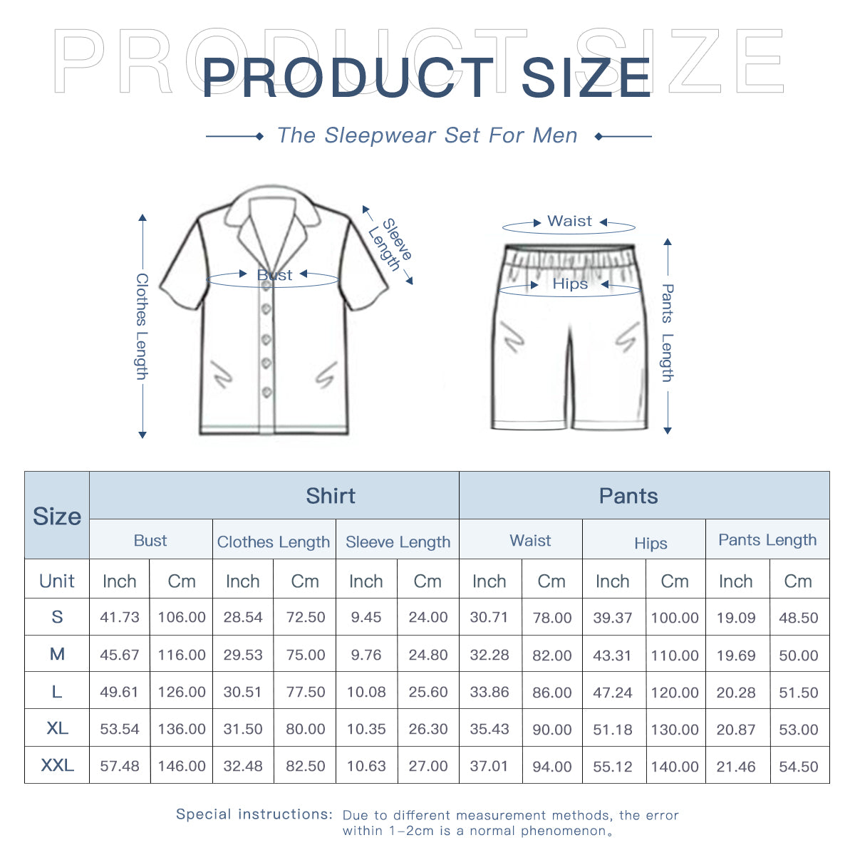 Beautiful Landscape All-Over Print Man's Shirt and Shorts Pajama Set (Multi-faceted Design) | Cotton-Like Polyester