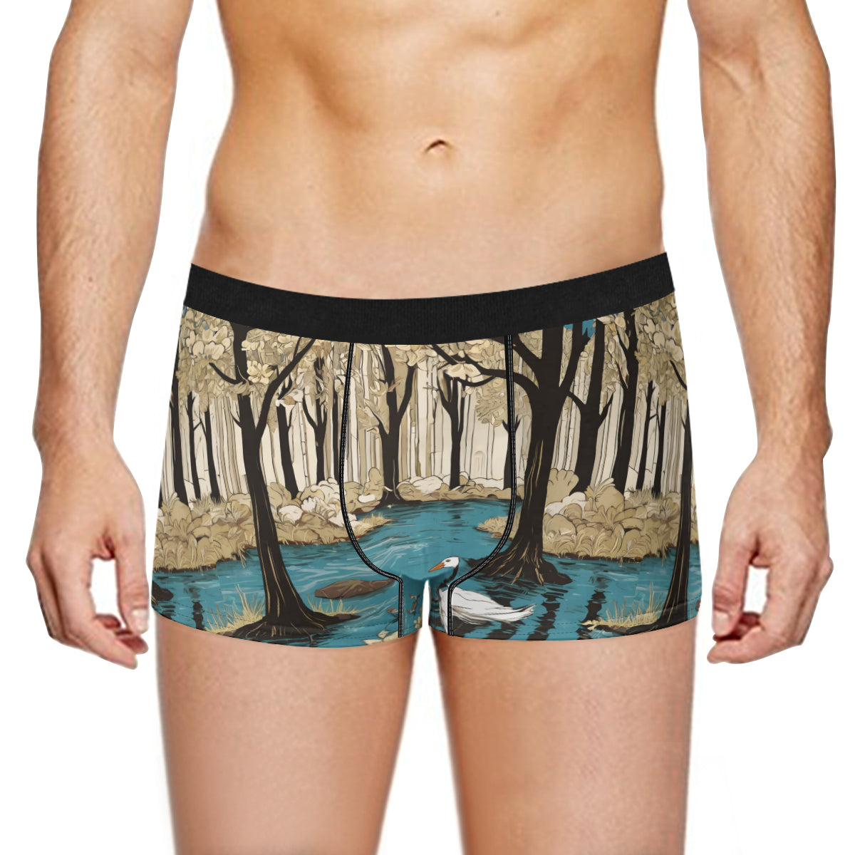 Landscape Wonder Men's Underwear (Front and Back Design)丨Polyester