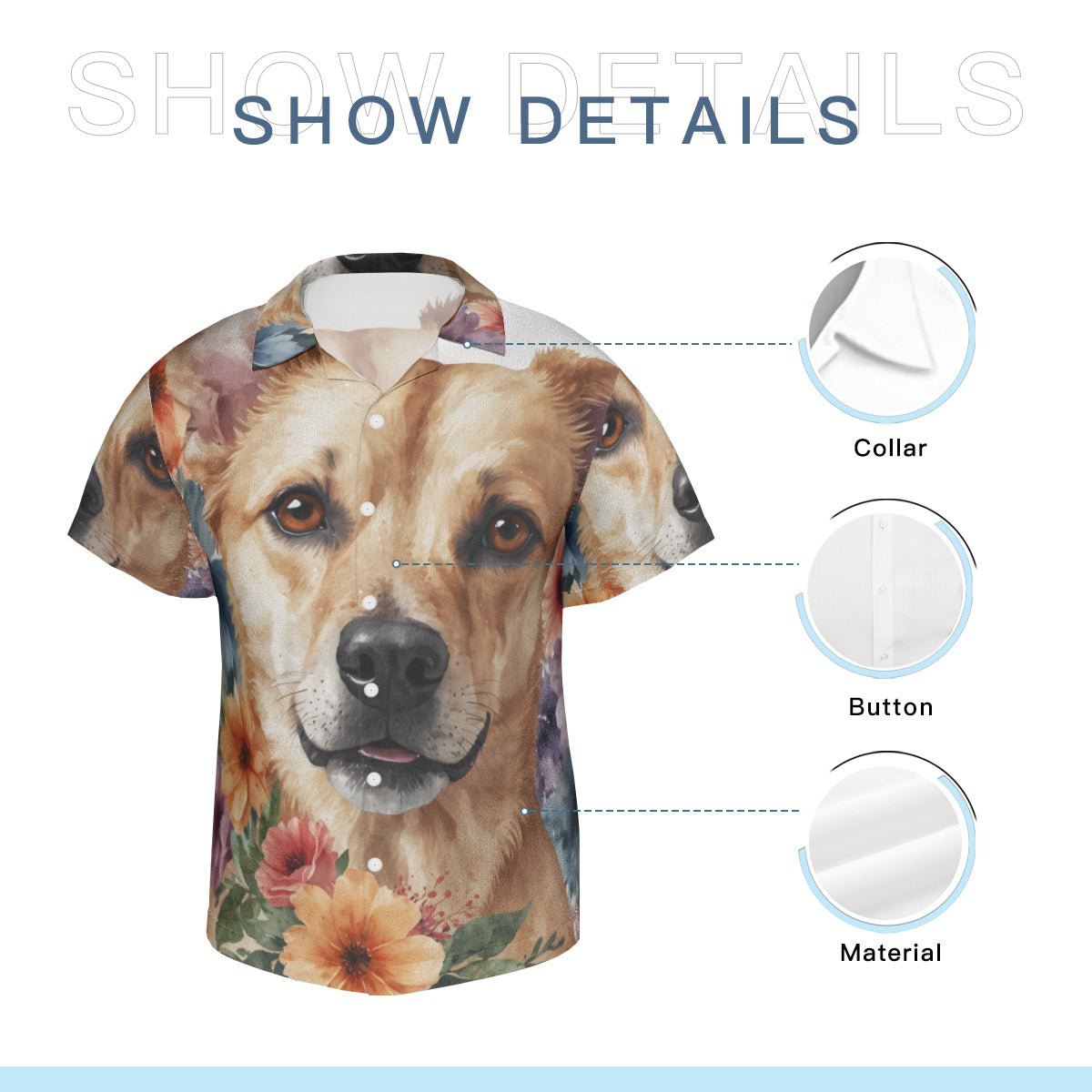 Dog Lovers Hawaiian Shirt(No chest pocket) | Polyester