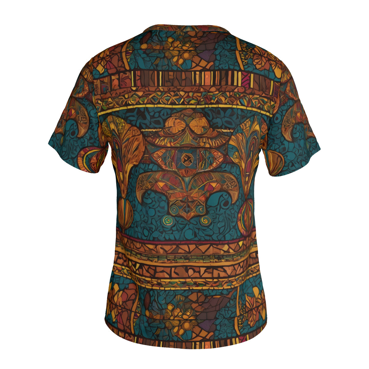 African Design Women's V-Neck Short Sleeve T-Shirt | Polyester