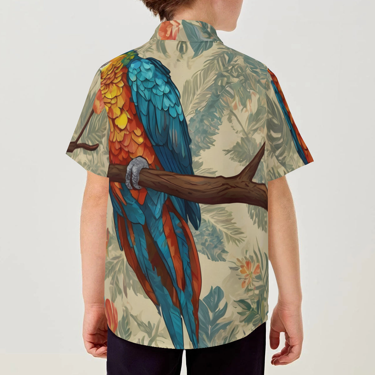 Parrot Design All-Over Print Youth Shirts|Polyester