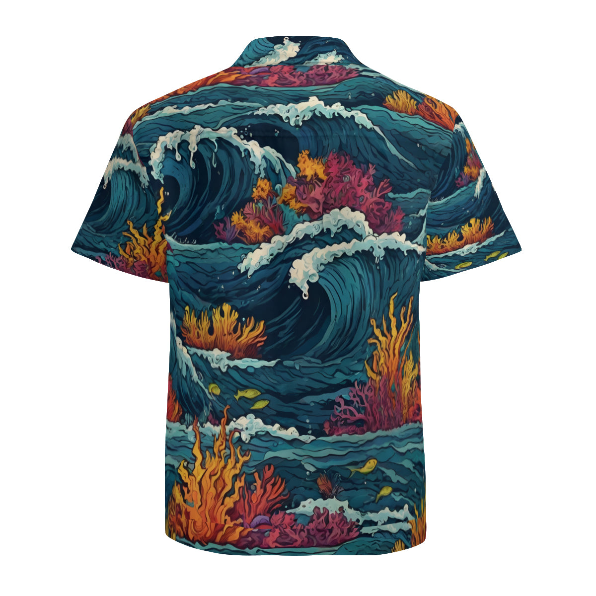 Ocean Waves Hawaiian Shirt | Polyester