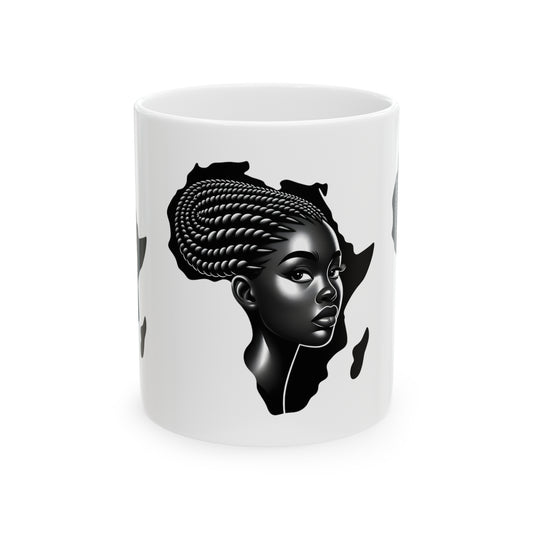 African Queen Ceramic Mug, 11oz