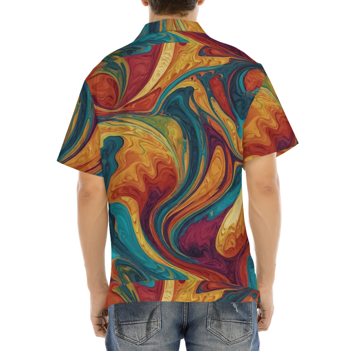 Colorful Design Men's Short-Sleeve Hawaiian Shirt