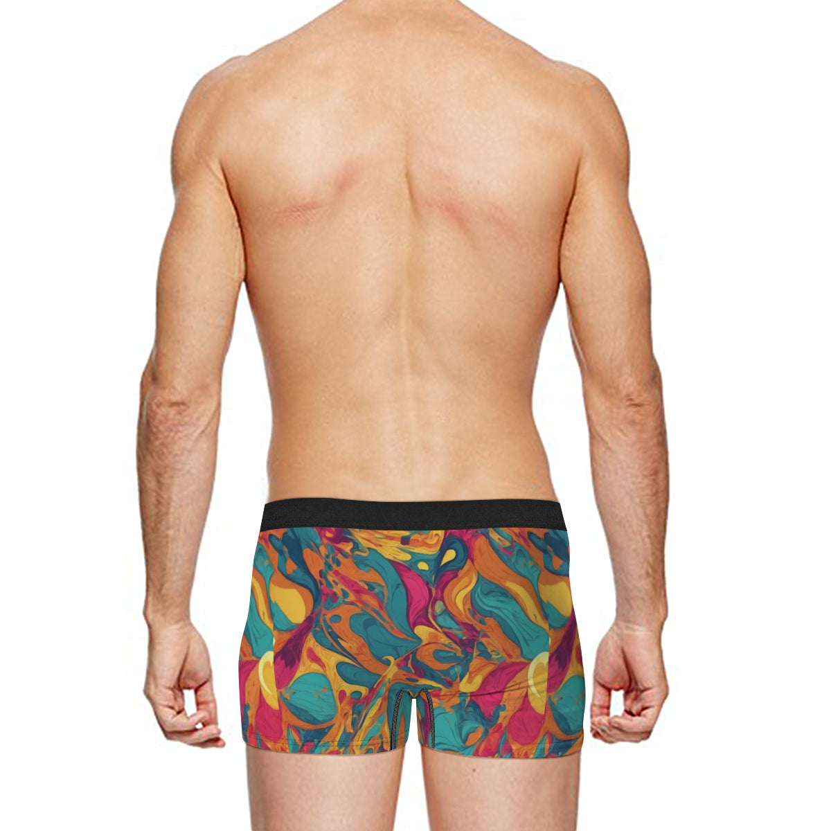 Colorful Pattern Men's Underwear (Front and Back Design)丨Polyester