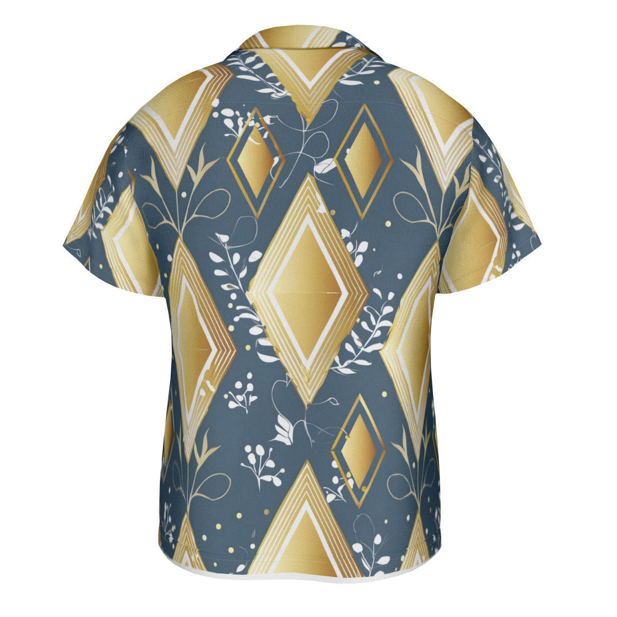Abstract Gold Hawaiian Shirt