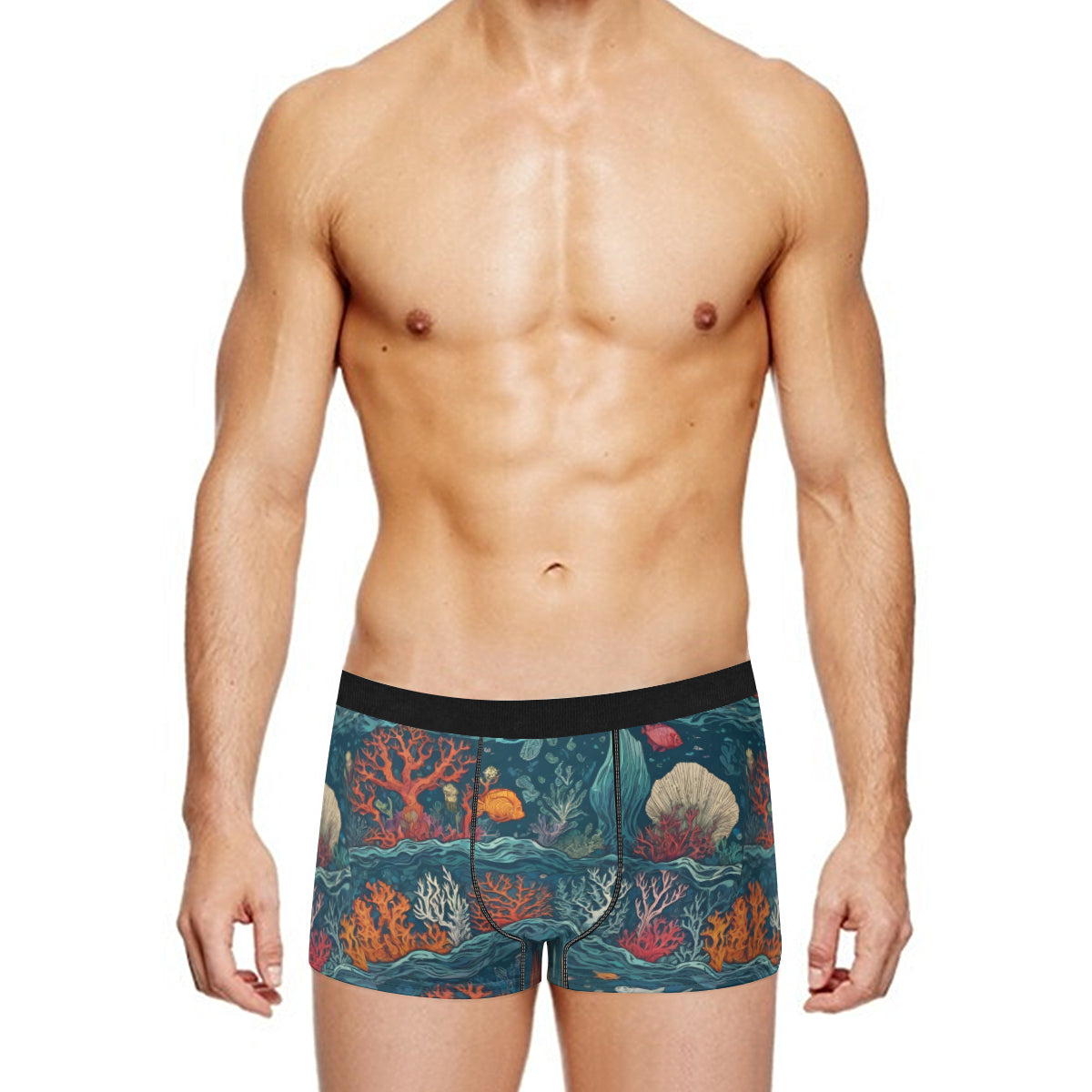 Under Sea Beauty Men's Underwear (Front and Back Design)丨Polyester