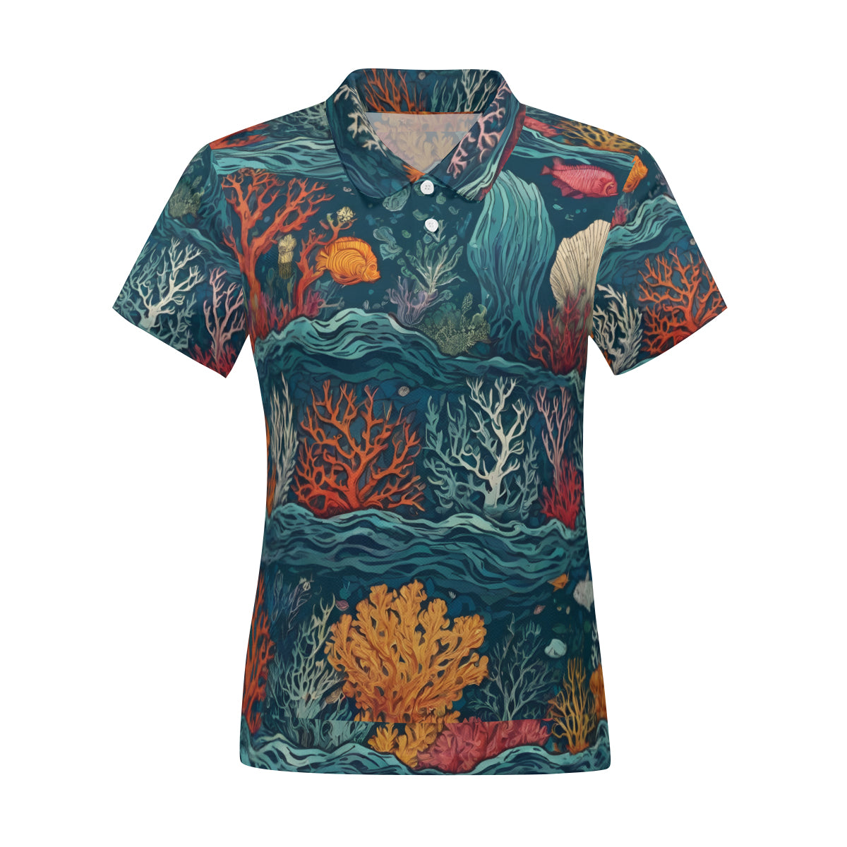 Under Sea Beauty Women's Short-Sleeved Polo Shirt