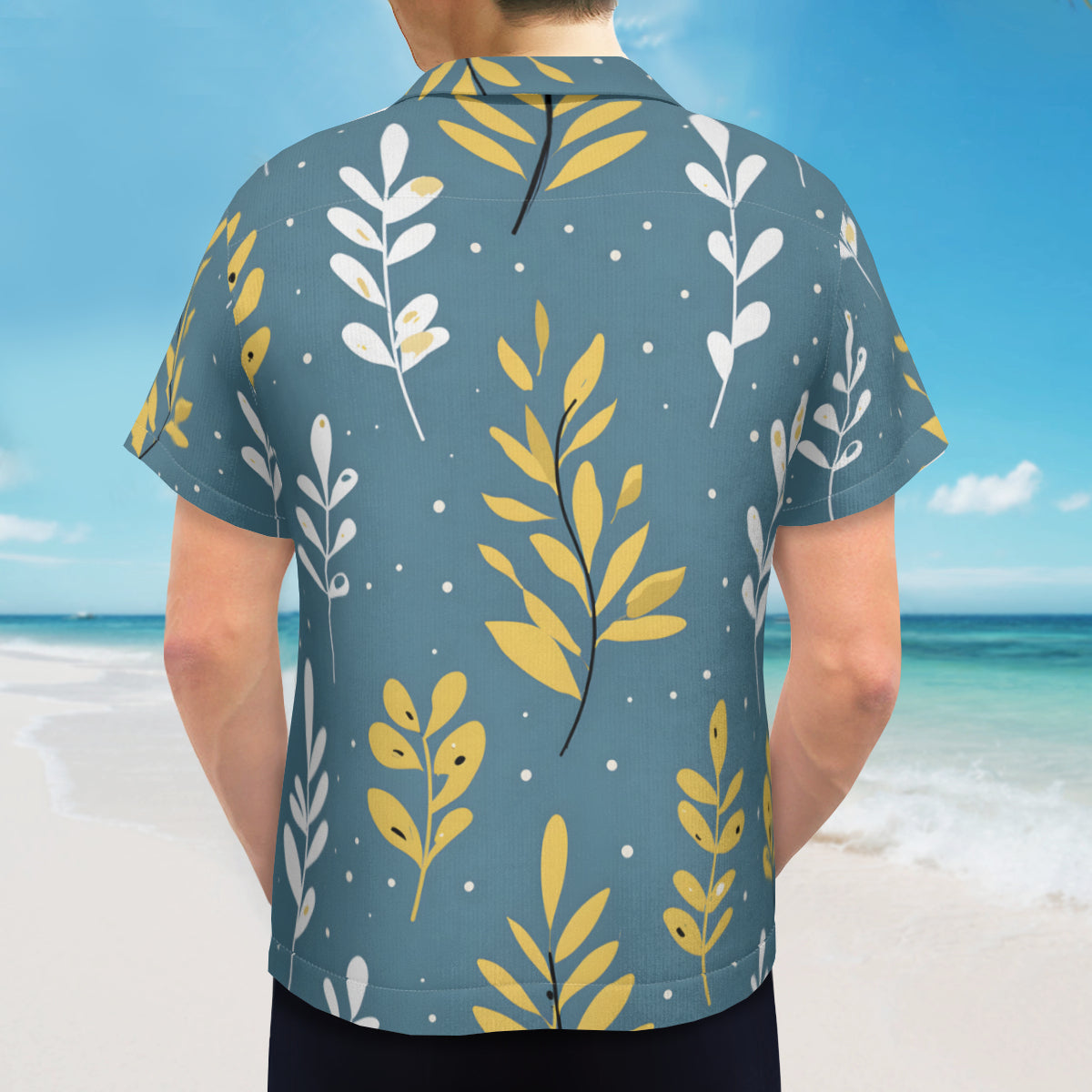 Floral Blue Hawaiian Shirt