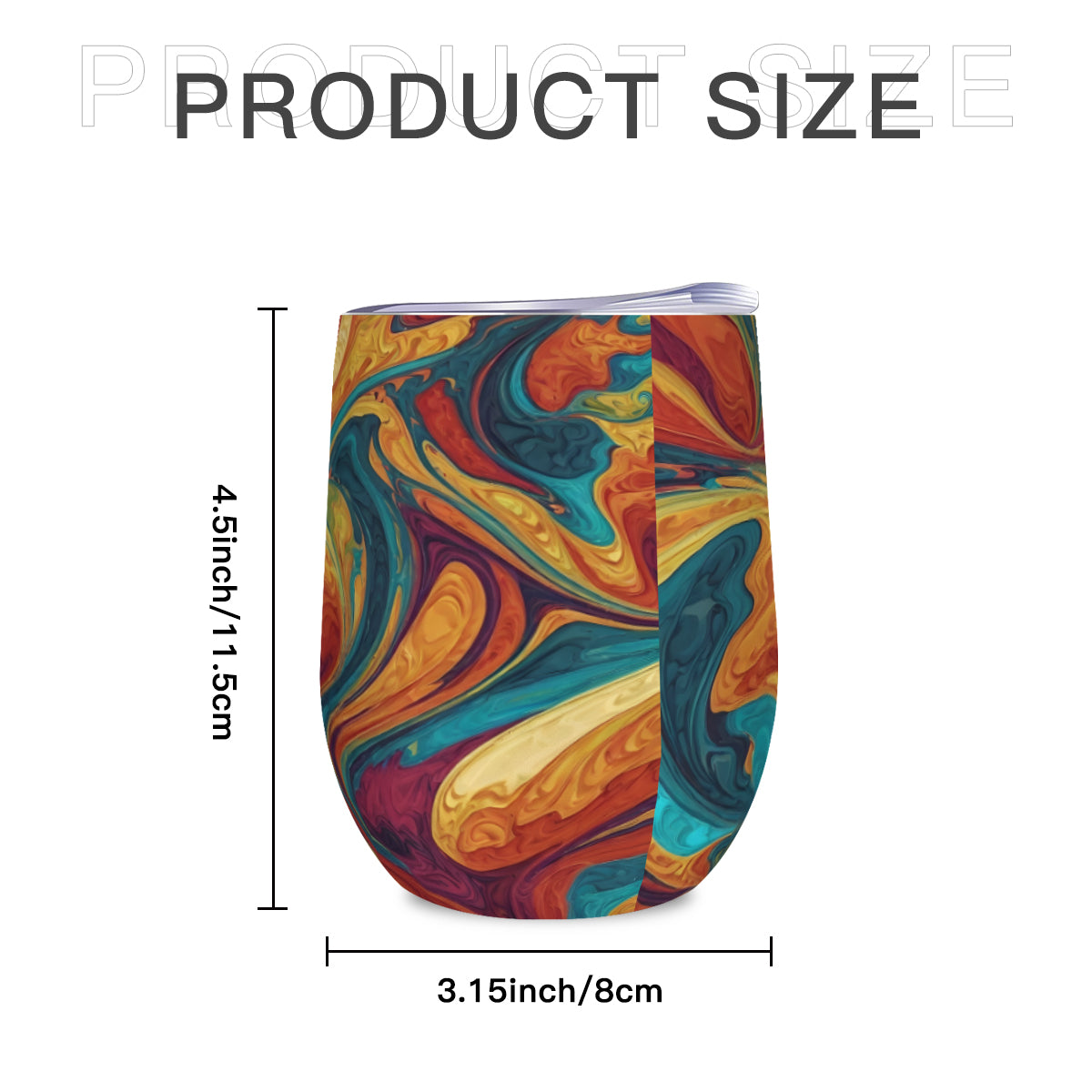 Colorful Design Stemless Wine Tumbler(350ml/12oz)| Stainless steel 304