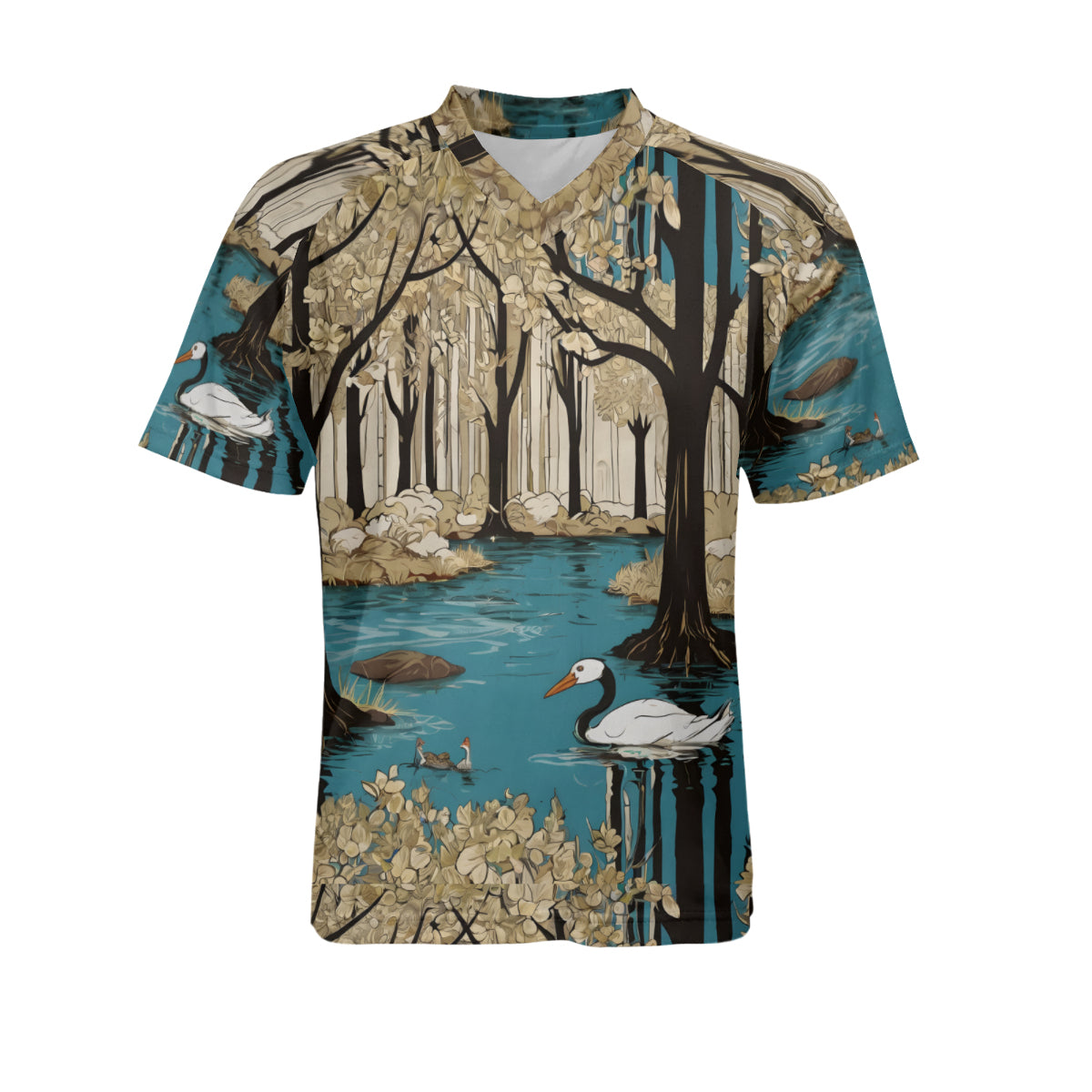 Landscape Wonder Men's V-Neck T-Shirt Men's Jersey | Polyester