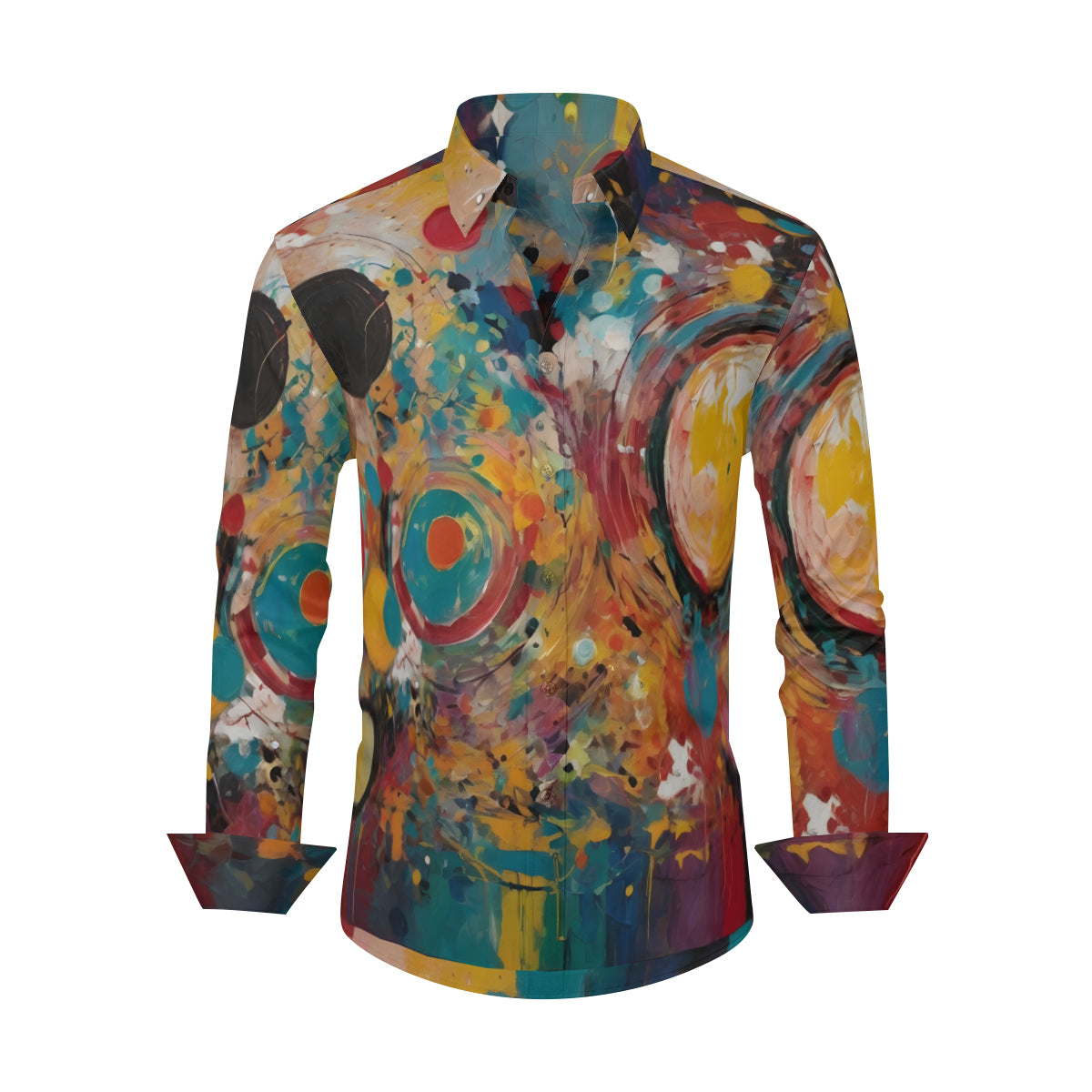 Crazy Design Men's Classic Long-Sleeved Shirt | Polyester