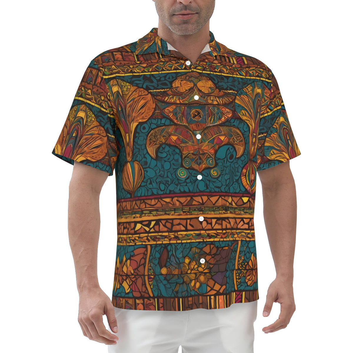 African Design Men's Casual Shirt|Polyester