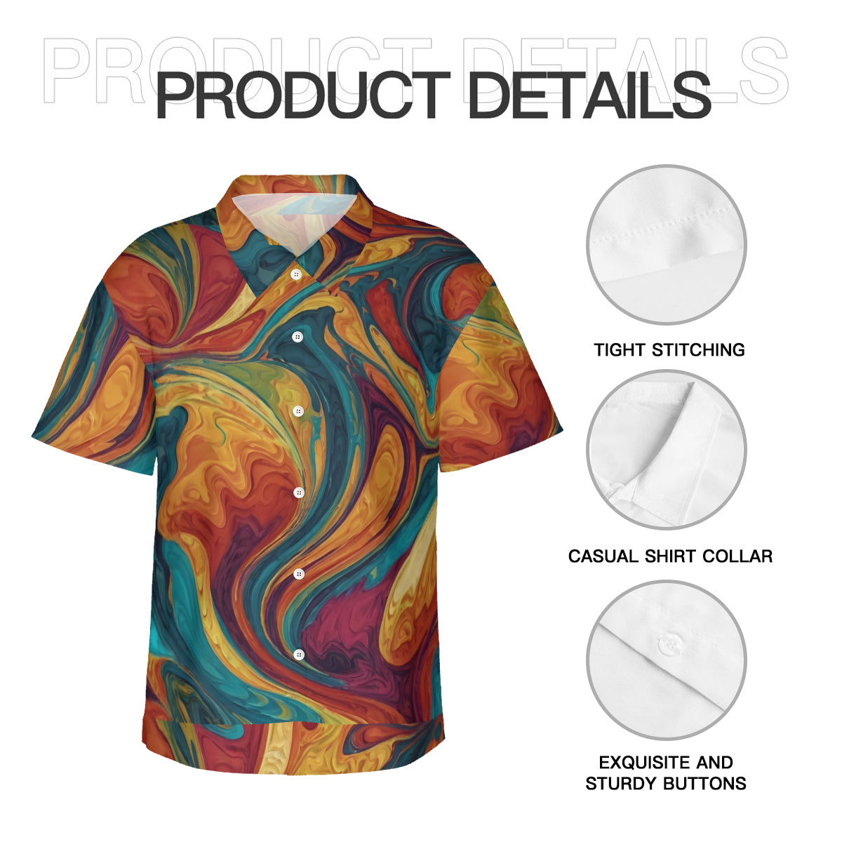 Colorful Design Men's Short-Sleeve Hawaiian Shirt