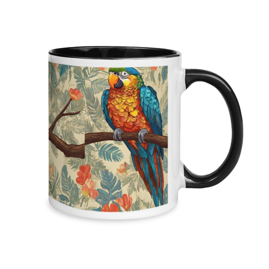 Parrot Design Personalized Two-Tone Mug (325ml/11oz) | Ceramic