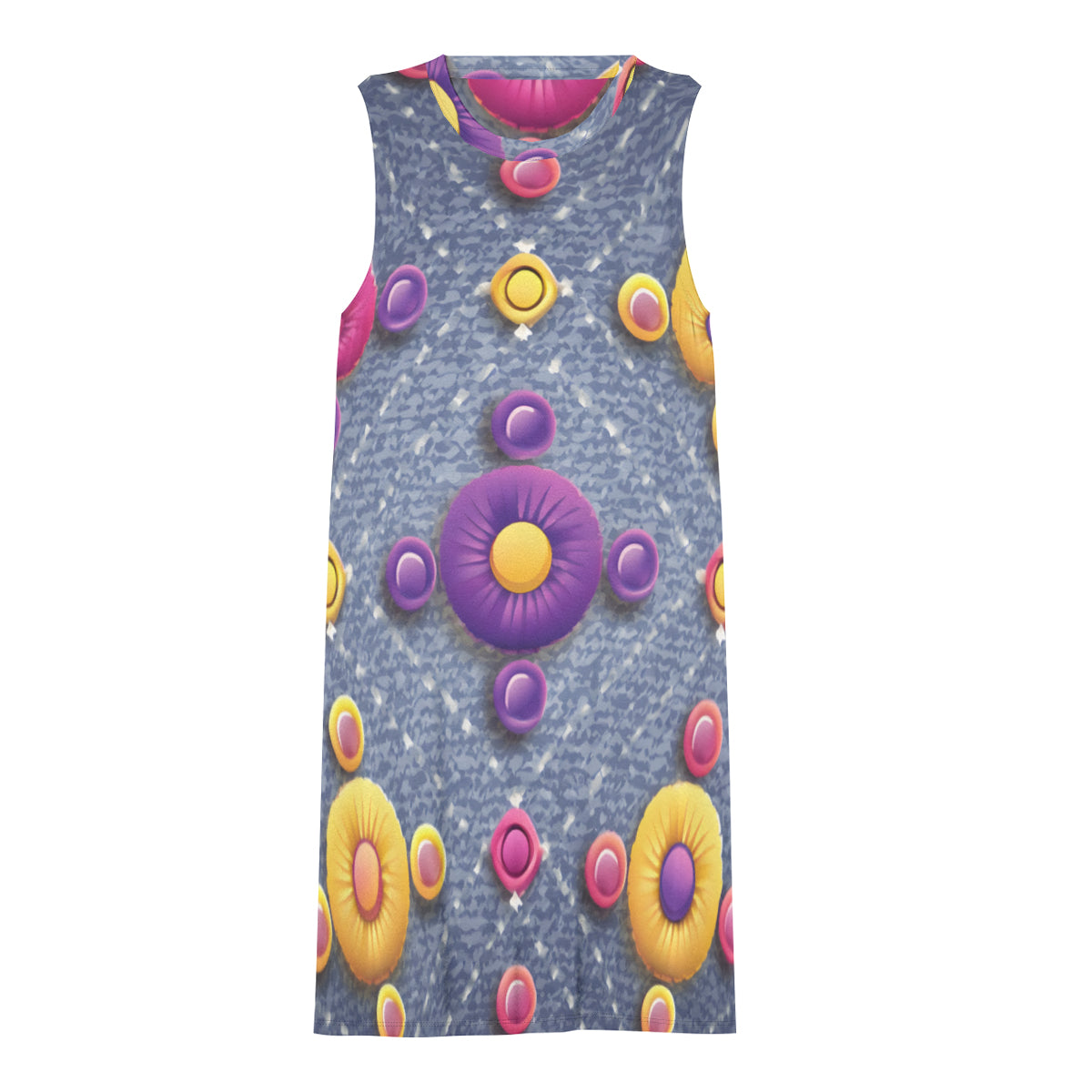 Abstract Vibrant Women's Casual Dress | Polyester