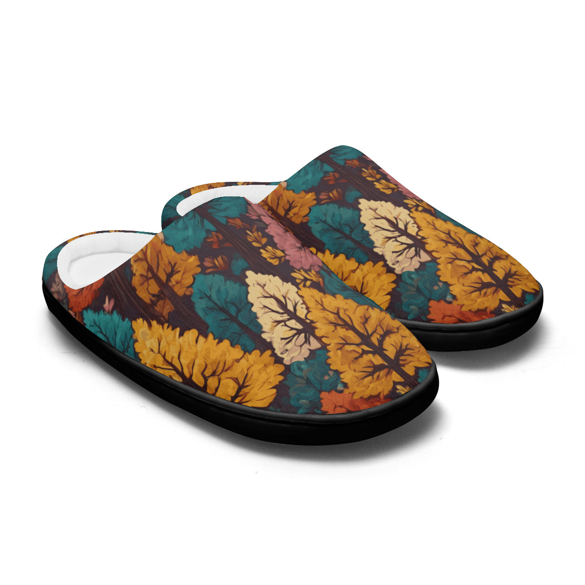 Beautiful Floral Personalized Warm Cotton Slippers | Flannel