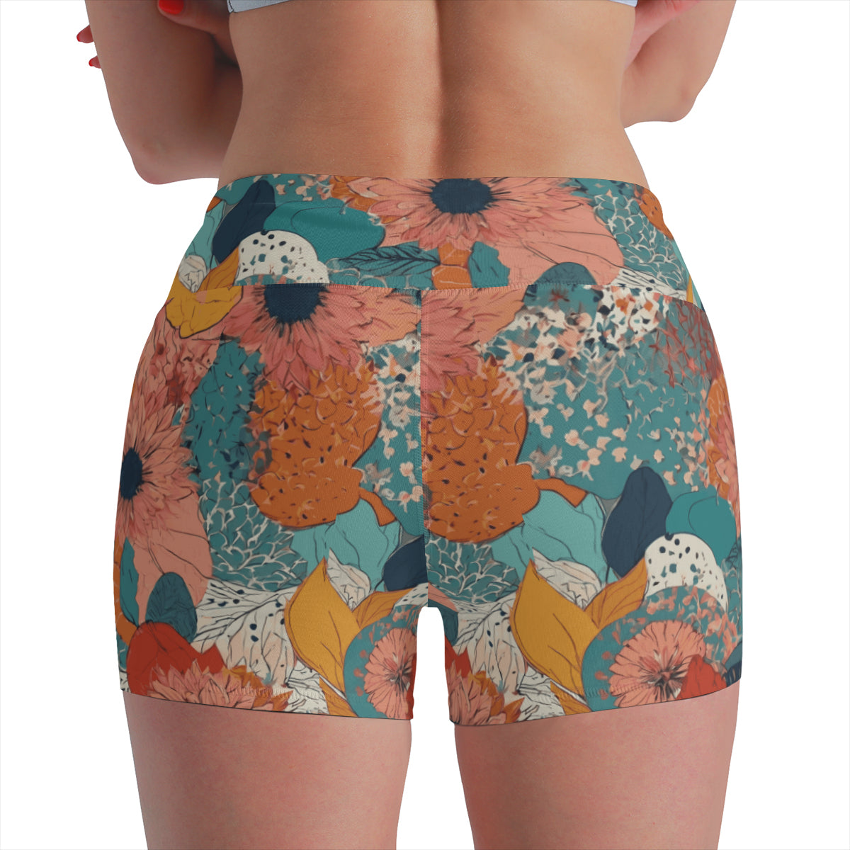Awesome Floral Women's Yoga Shorts| Polyester