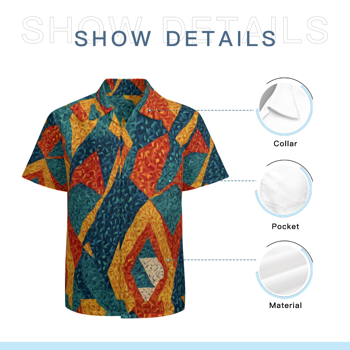 Abstract Pattern Hawaiian Shirt | Polyester