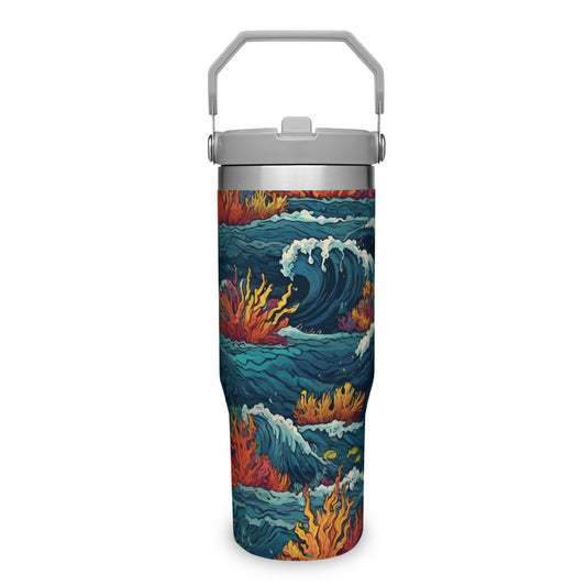 Ocean Waves Personalized Portable Tumbler (880ml/30oz) | Stainless Steel 304