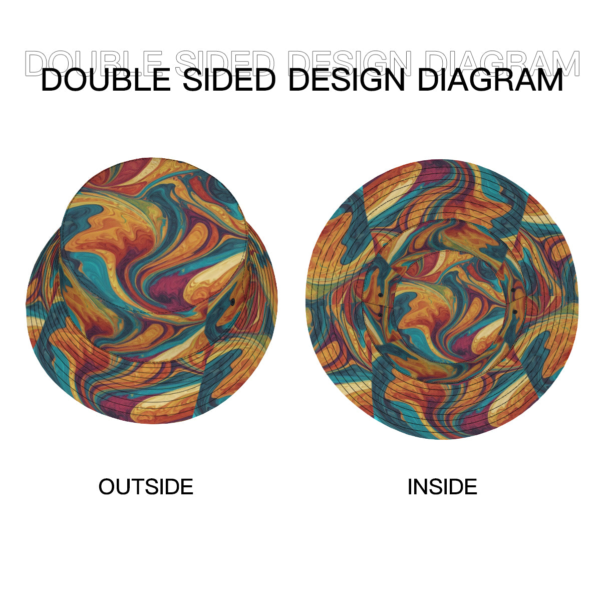 Colorful Design Fisherman Hat | Polyester