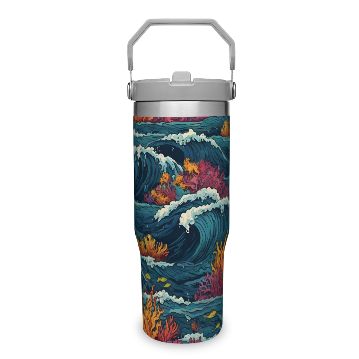 Ocean Waves Personalized Portable Tumbler (880ml/30oz) | Stainless Steel 304