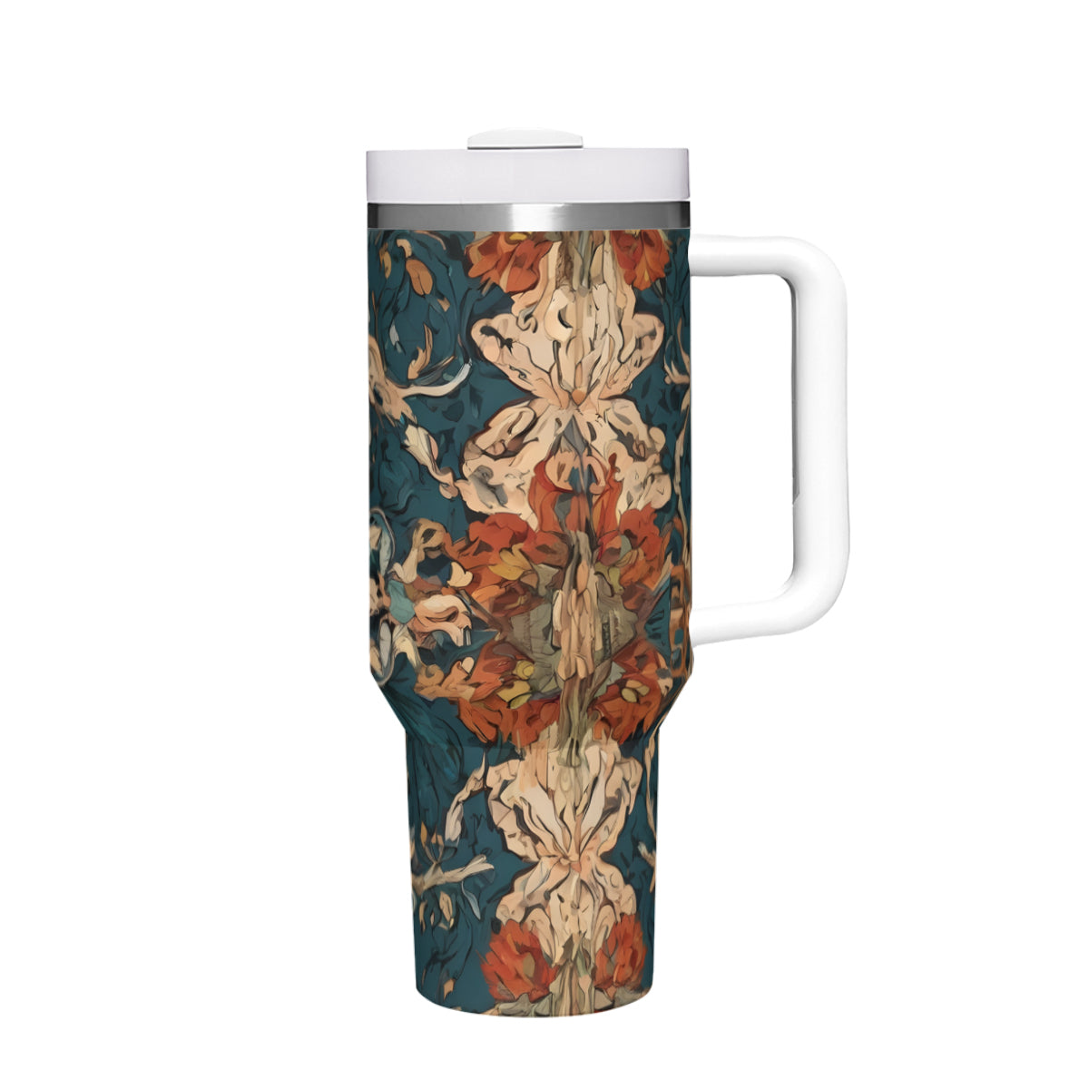Abstract Design Large Capacity Tumbler with Handle(1100ml/40oz) | Stainless Steel 304