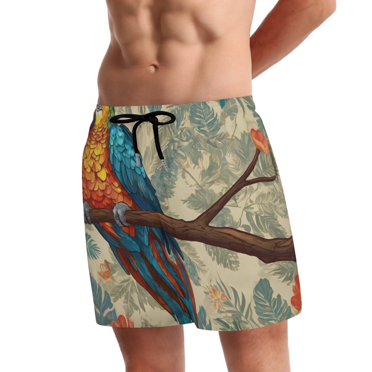 Parrot Design Short Sports Beach Shorts (Multifaceted Design) | Polyester