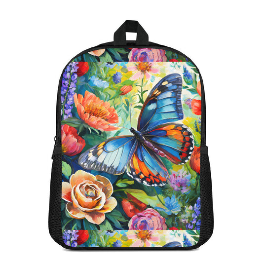 Abstract Butterfly Personlized Double-layer school Bag|Polyester