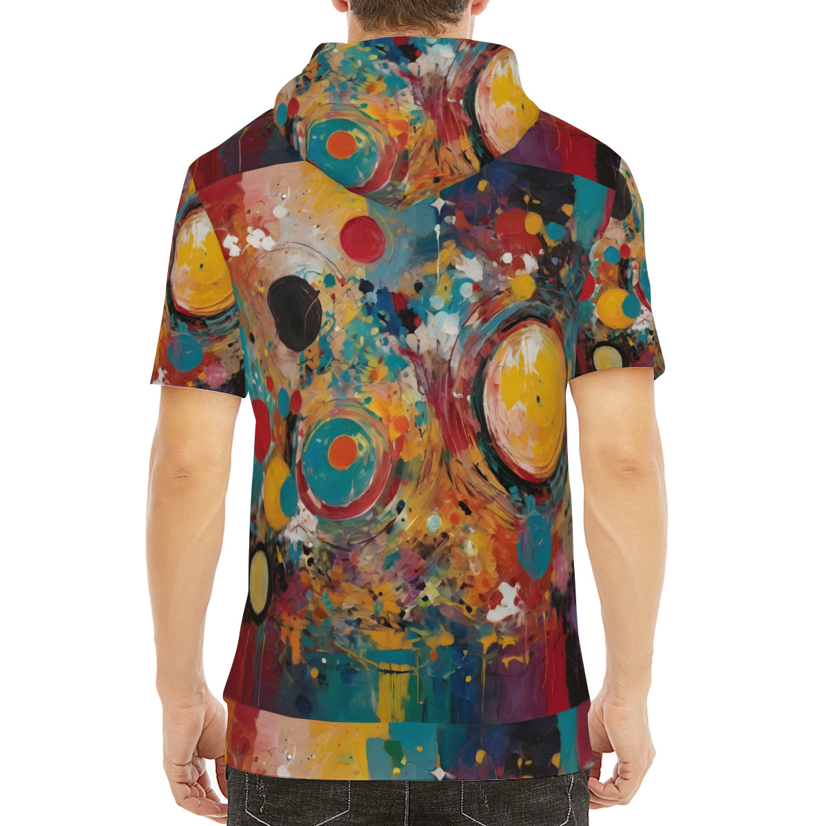 Crazy Design Men's Hooded T-shirt丨Cotton