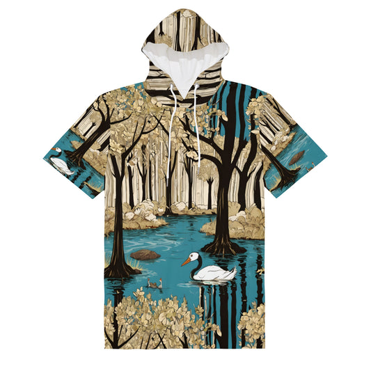 Landscape Wonder Men's Hooded T-shirt丨Cotton