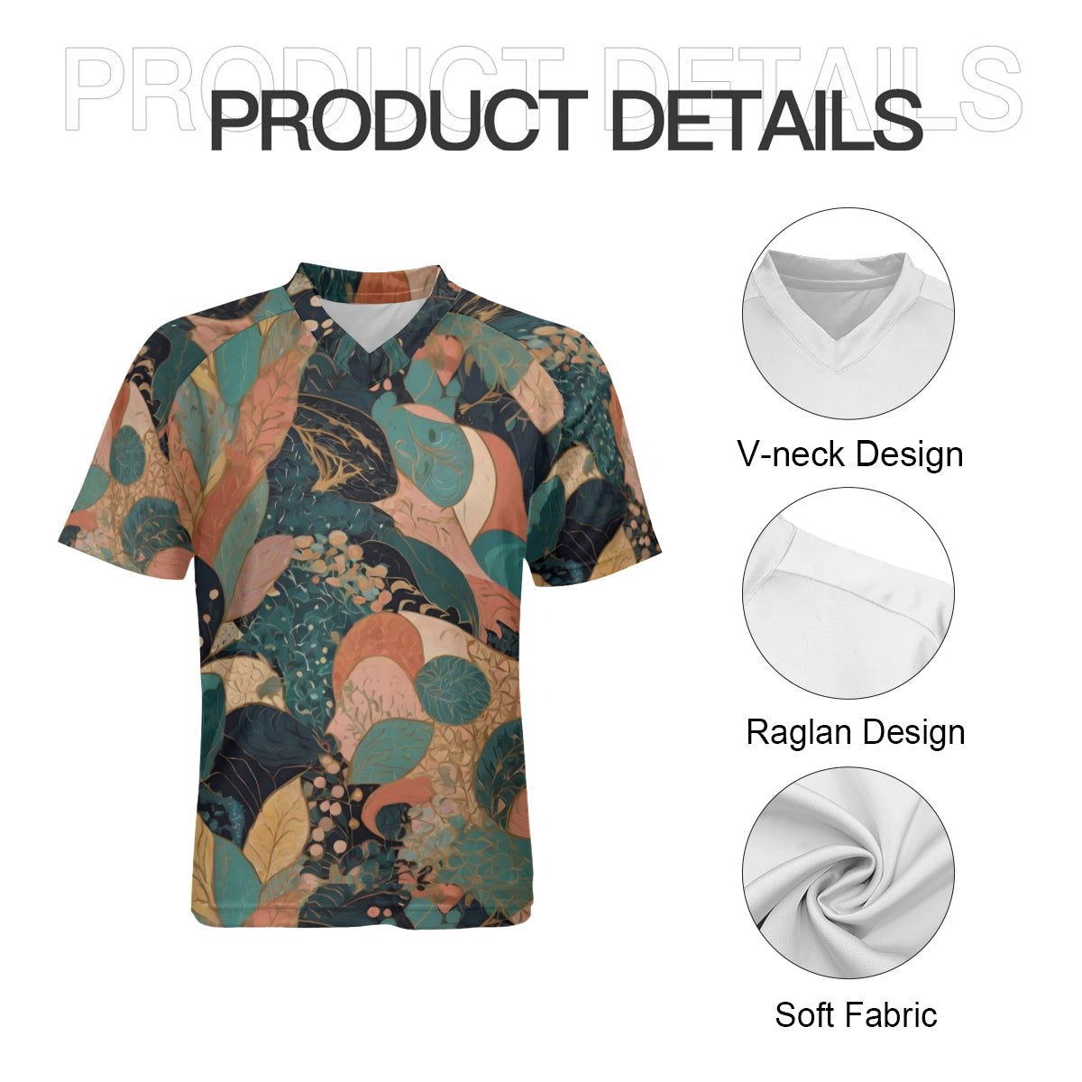 Abstract Wonder Men's V-Neck T-Shirt Men's Jersey