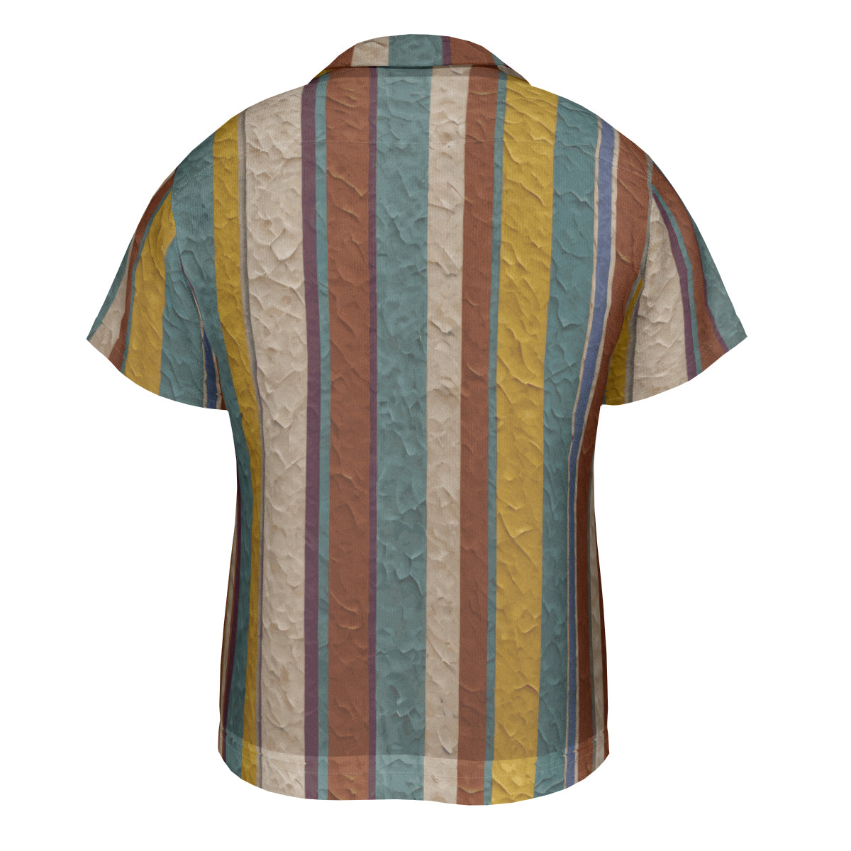 Strip Design Hawaiian Shirt(No chest pocket) | Polyester
