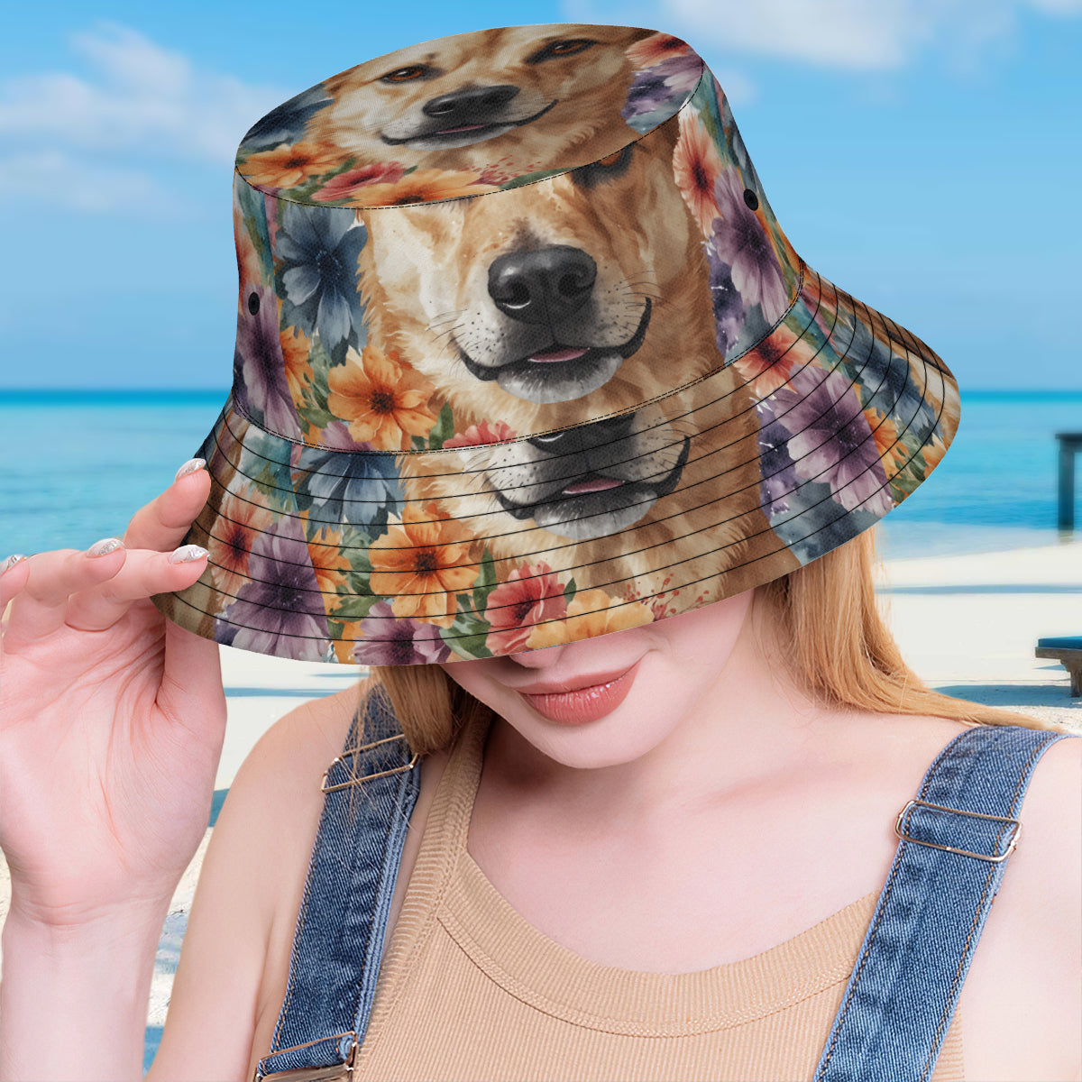 Dog Lovers Double-Sided All-Over Print Fisherman Hat | Polyester