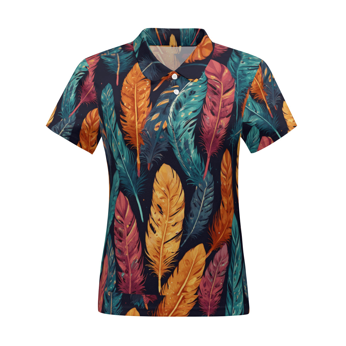 Ember Plums Women's Short-Sleeved Polo Shirt
