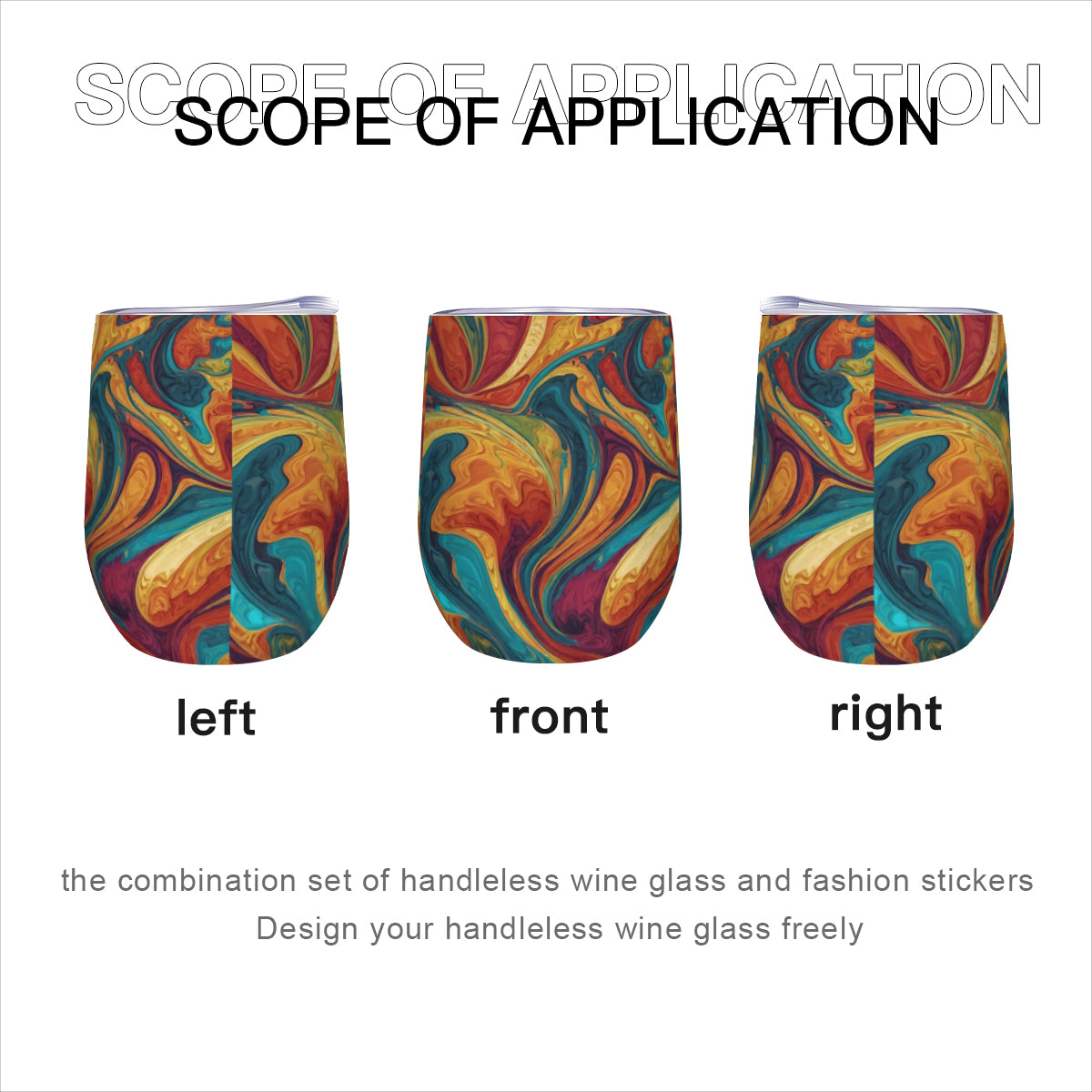 Colorful Design Stemless Wine Tumbler(350ml/12oz)| Stainless steel 304