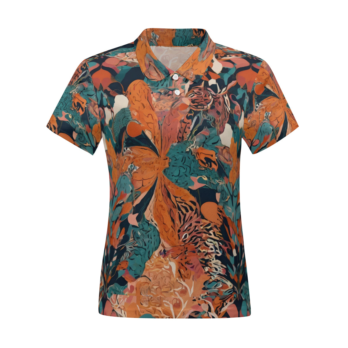 Abstract Vibes Women's Short-Sleeved Polo Shirt