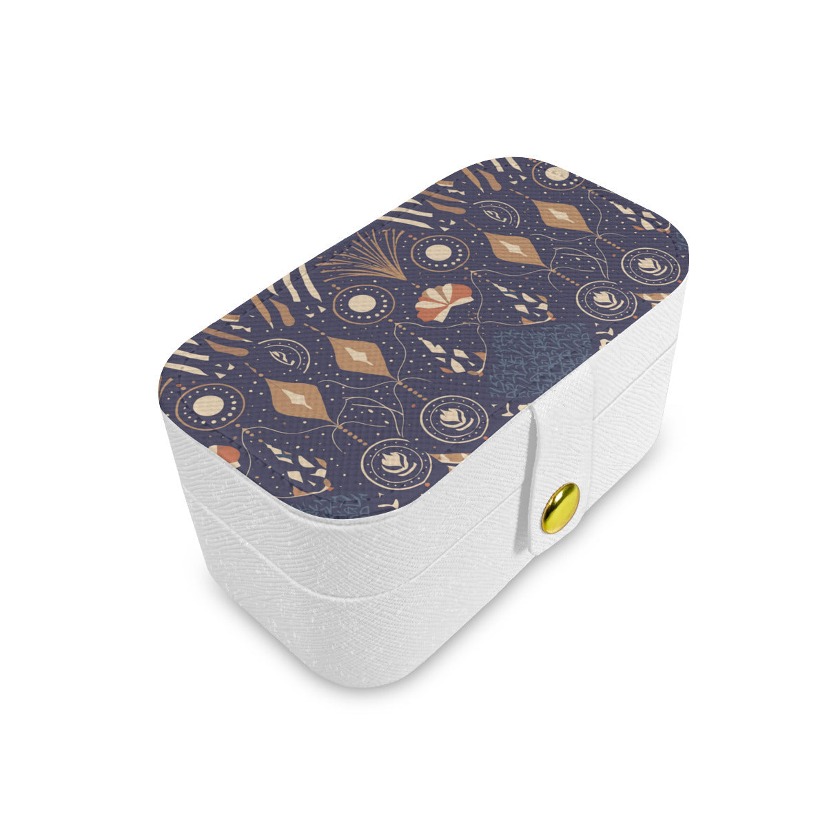 Abstract Blue Personalized Portable Jewelry Box