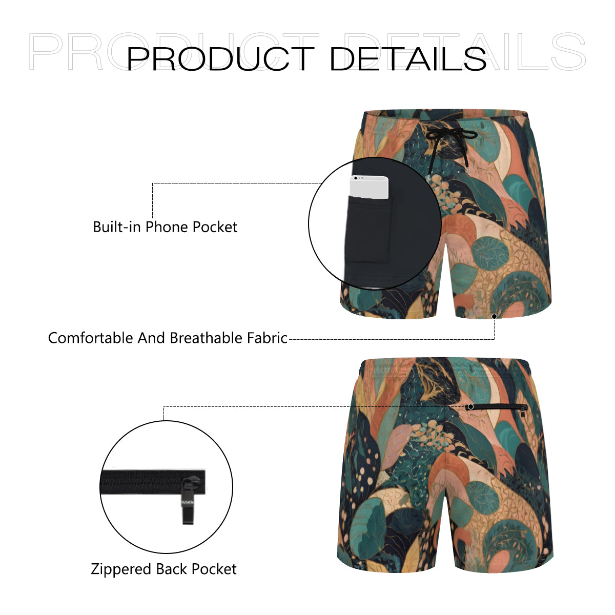 Abstract Wonder Short Sports Beach Shorts