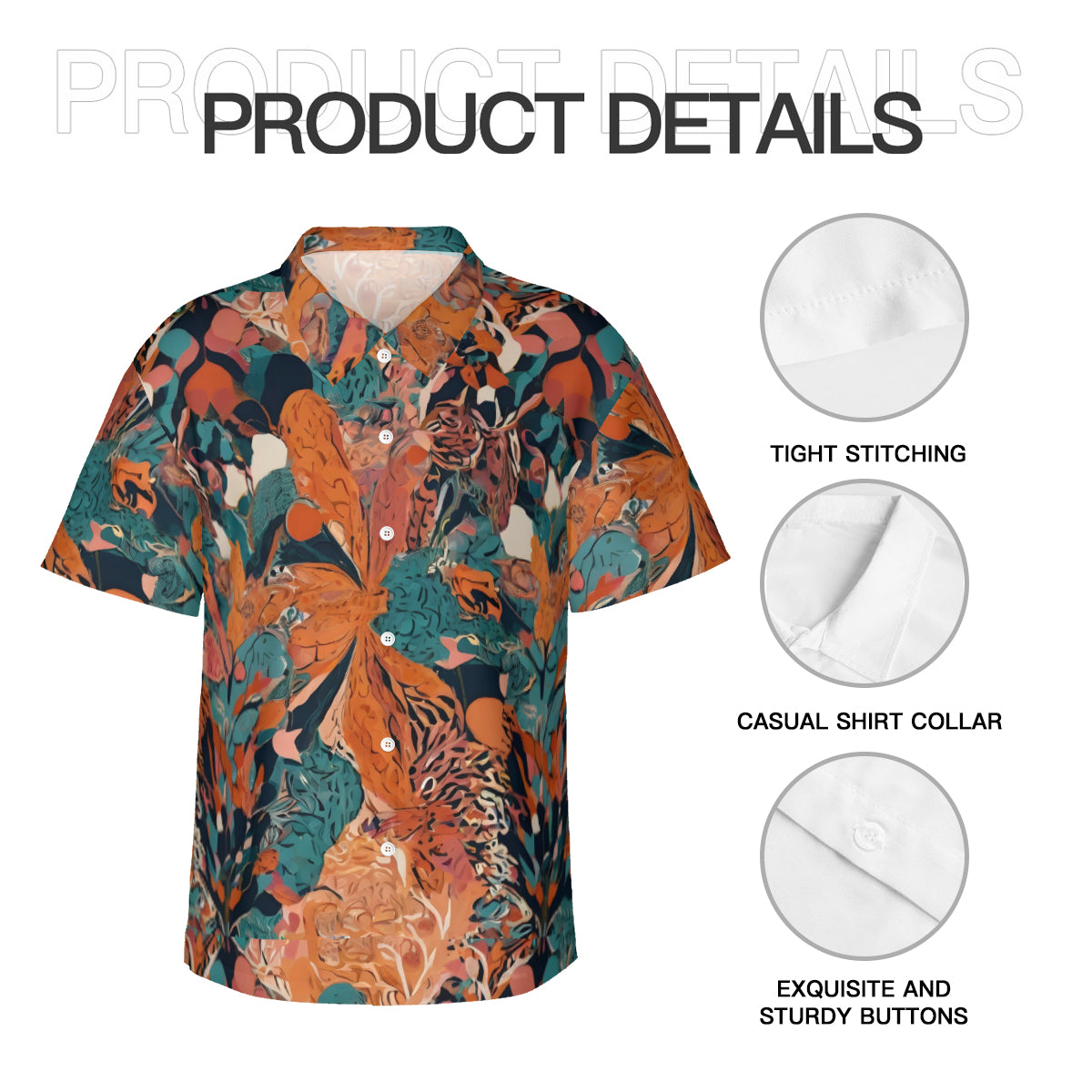 Abstract Vibes Men's Short-Sleeve Hawaiian Shirt
