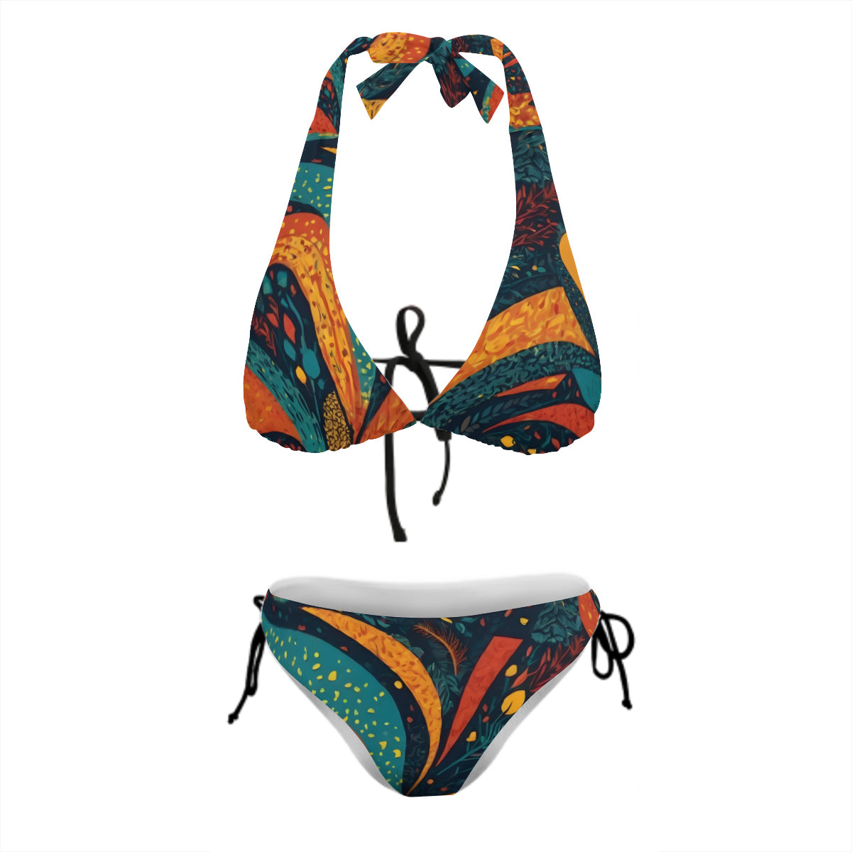 Abstract Beauty Bikini Swimsuit (Multi-Faceted Design)|Polyester+Spandex