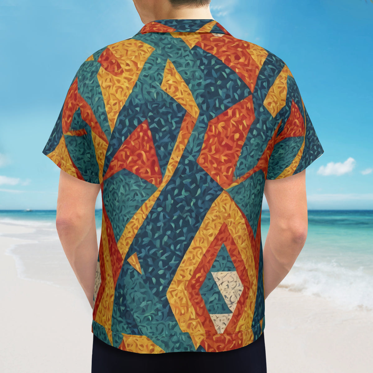 Abstract Pattern Hawaiian Shirt(No chest pocket) | Polyester