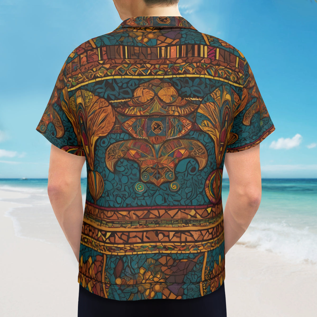 African Design Hawaiian Shirt(No chest pocket) | Polyester